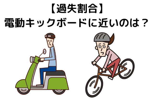 【過失割合】電動キックボードに近いのは原チャリ？自転車？