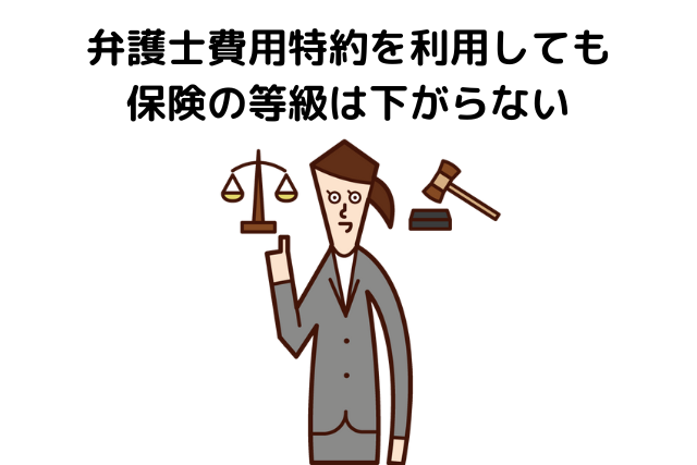 弁護士費用特約を利用しても保険の等級は下がらない