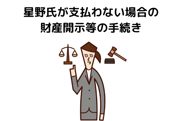 星野氏が支払わない場合の財産開示等の手続きについて