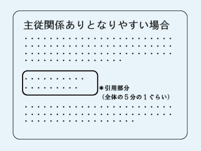 主従関係ありとなりやすい場合の画像